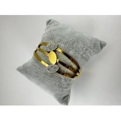 Gold Oval Taşlı Bileklik